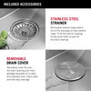 30” Drop-In Undermount Stainless Steel Single Bowl Kitchen Sink with Accessories